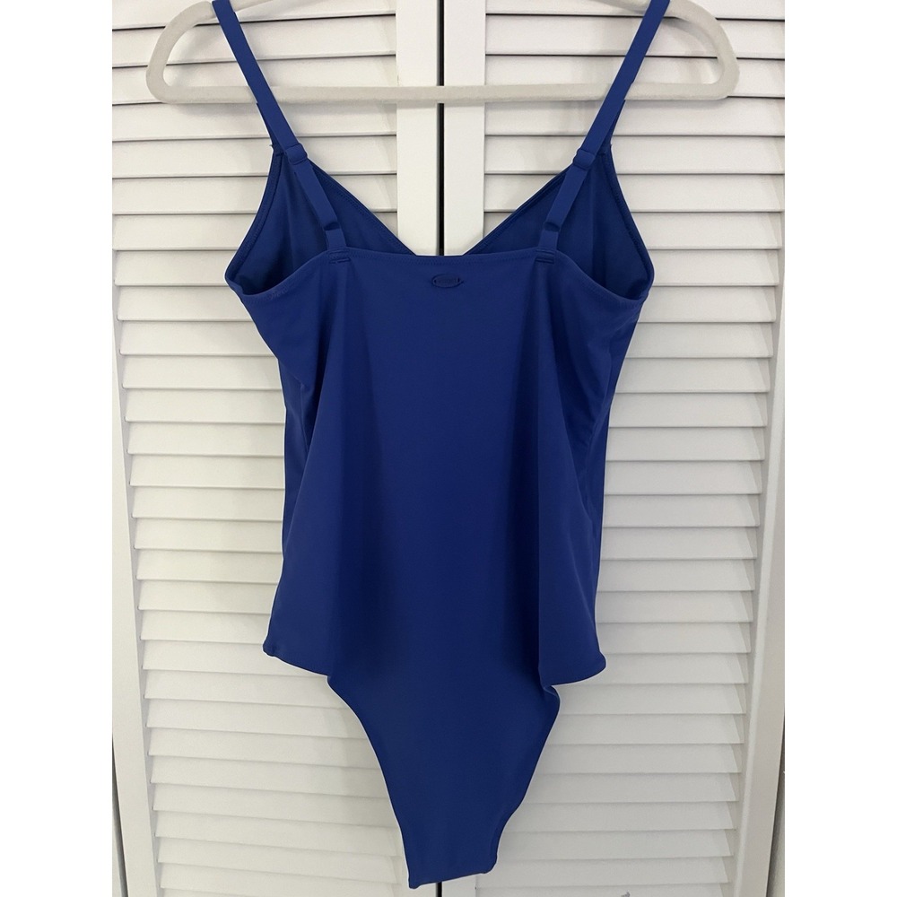Vuori One Piece Swim Suit Women Blue Sz Sm / Med Adjust Straps Measure In Photos View 2